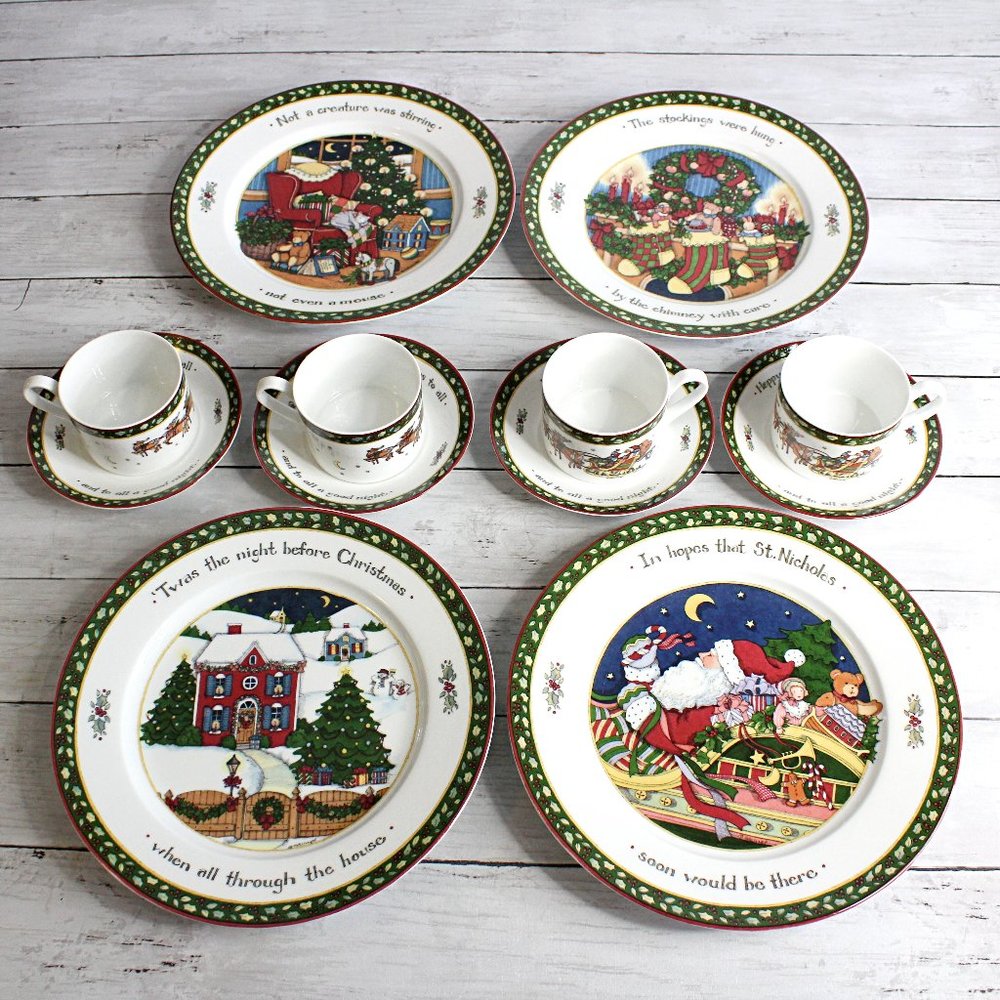 International China A Christmas Story Susan Winget 12 pc Dinner Set